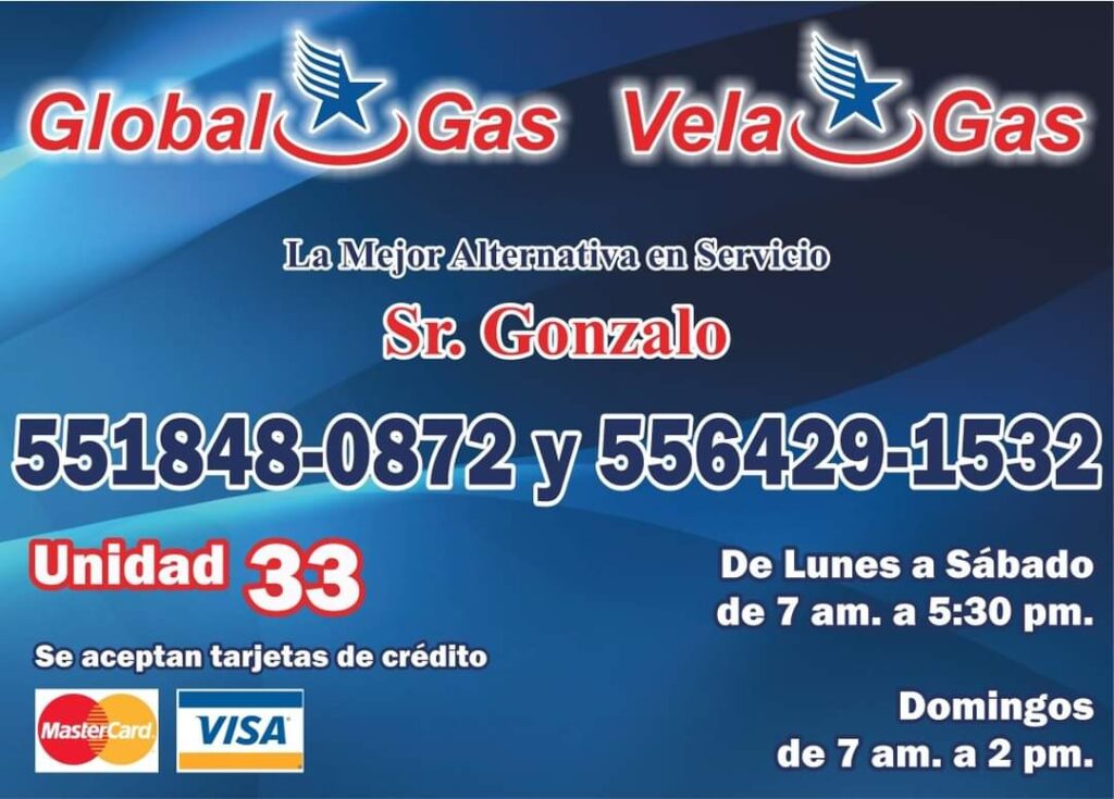 Gas estacionario Global gas vela gas en Ixtapaluca